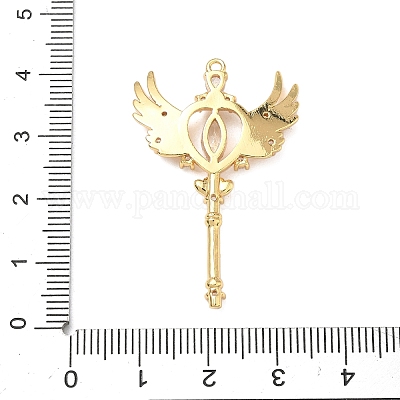 Латунные микропаве прозрачные подвески с фианитом KK-H526-04A-G-1