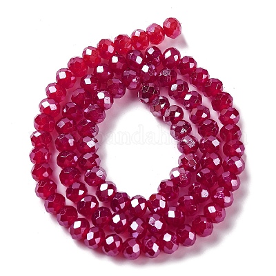 Запекание гальванических нитей стеклянных бусин DGLA-A039-J8mm-B02-1