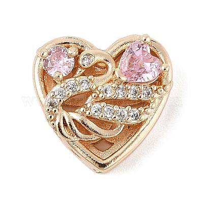 Латунные микро проложить кубического циркония бусы KK-K297-32G-01-1