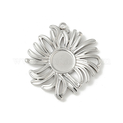 Оправы для подвесок из нержавеющей стали 304 в виде кабошонов STAS-L293-06P-1