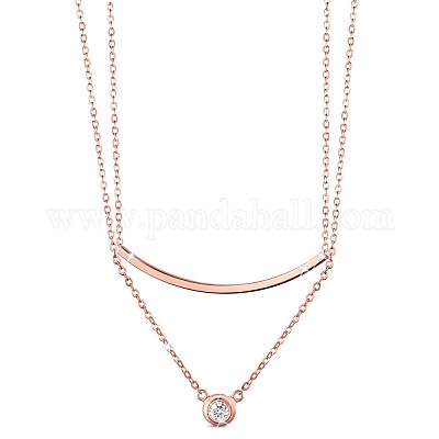 925 стерлингового серебра ожерелья многоуровневые JN656C-1