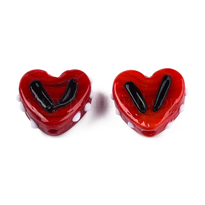 Непрозрачные нити бусин лэмпворк ручной работы LAMP-T017-20-B06-1