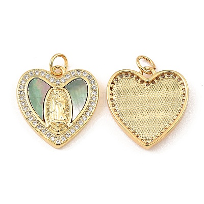 Латунь с фианитами и подвесками-ракушками KK-K342-03G-1