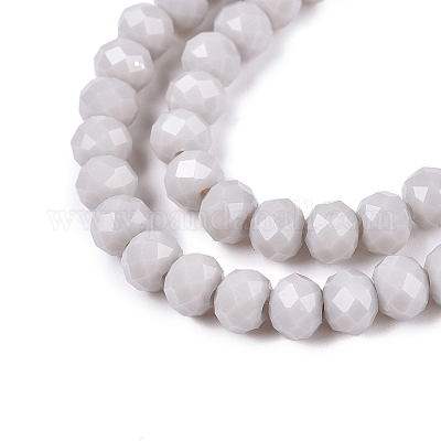 Непрозрачный сплошной цвет имитация нефрита стеклянные бусины пряди EGLA-A044-P6mm-D19-1