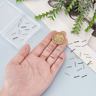 40 шт. 4-цветное ионное покрытие (IP) 304 нержавеющая сталь соединительные подвески STAS-UN0060-46-1