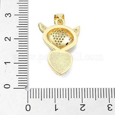 Латунные микропаве прозрачные подвески с фианитом KK-A221-14B-G-1