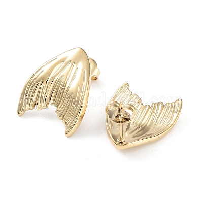 Серьги-гвоздики из нержавеющей стали 304 EJEW-H115-27G-1