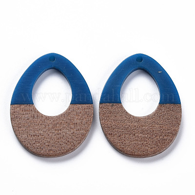 Подвески из непрозрачной смолы и ореха RESI-T035-37B-1