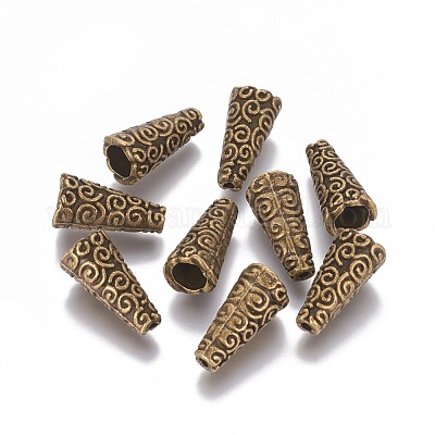 Тибетский стиль сплава шарик крышка TIBE-L003-005AB-NF-1