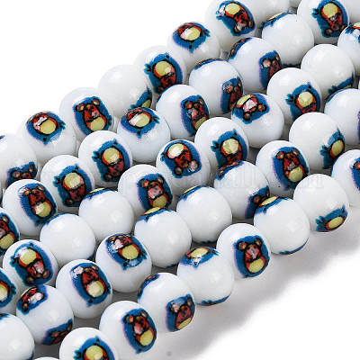 Печать стеклянных бусин для ожерелья изготовление браслетов GLAA-B020-02A-09-1