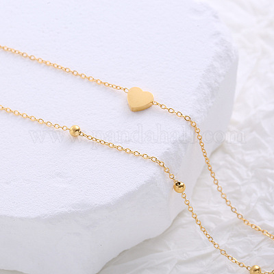 Пляжные браслеты из нержавеющей стали с подвеской в виде сердца PS4517-1