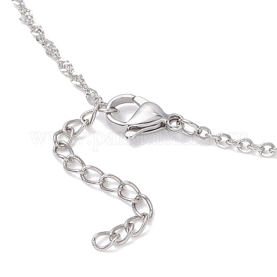 Женские цепочки-цепочки из нержавеющей стали 304 толщиной 2 мм в сингапурском стиле NJEW-JN05559-1