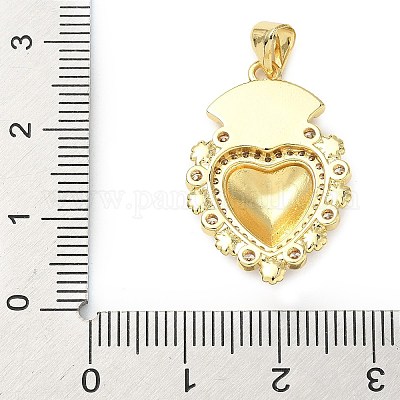 Латунные микро проложить кубического циркония подвески KK-I379-03G-C-1