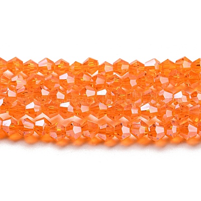 Прозрачные стеклянные бусины гальваническим пряди GLAA-F029-3mm-C11-1