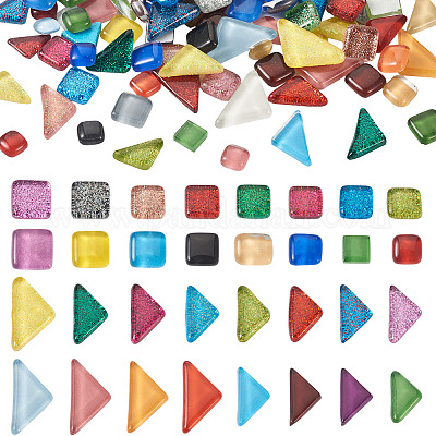 240шт 2 стиля прозрачных стеклянных кабошонов GLAA-EL0001-02F-1