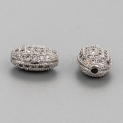 Латунные микро проложить кубического циркония бусы ZIRC-F001-54P-1