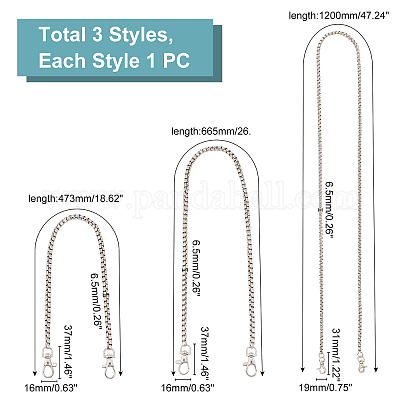 3 прядь 3 стиля железный ящик цепи сумка ремень FIND-WR0002-61-1