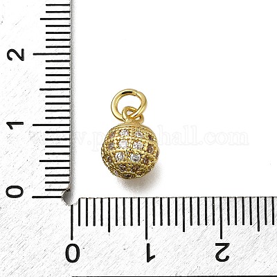 Латунные микропаве прозрачные кубические циркониевые подвески ZIRC-I070-084G-1