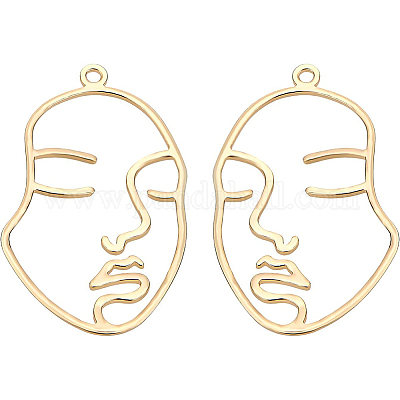 Латунные подвески с открытой спинкой KK-BC0006-35G-1