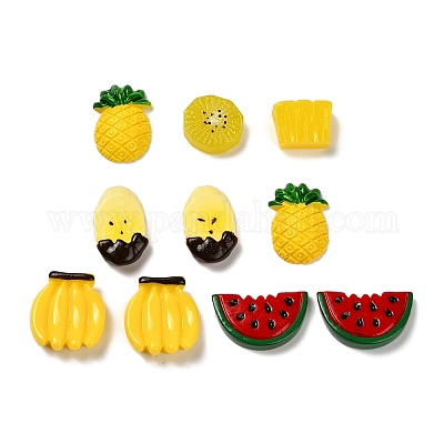 Фруктовый непрозрачный смоляной кабошон CRES-I044-01-1