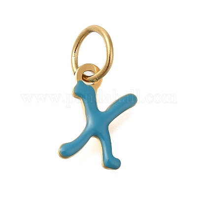 Ионное покрытие(ip) 304 нержавеющая сталь эмаль алфавит подвески STAS-F308-02G-X-1