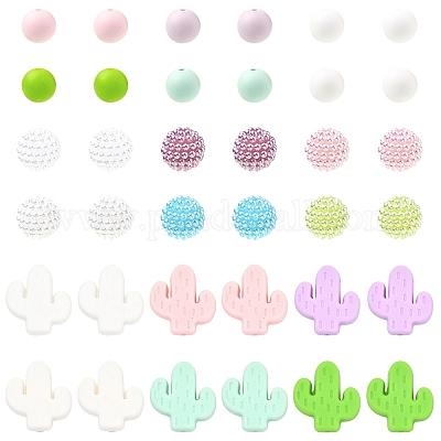 36шт 6 стиля силиконовые бусины&nbsp;FIND-YW0011-85-1