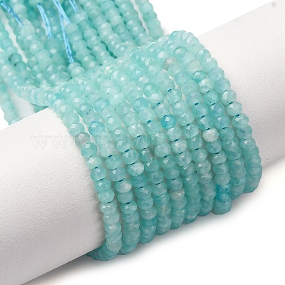Природных амазонит бисер нитей G-A276-B01-2x3mm-1