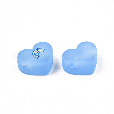 Осенняя тема прозрачные печатные акриловые европейские бусины&nbsp;LS-MACR-XCP0001-26B-1