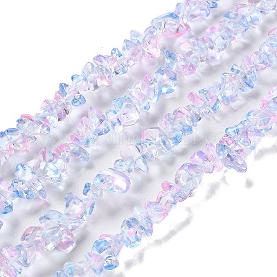 С напылением окрашенные прозрачные стеклянные бусинки X-GLAA-P060-01A-16-1