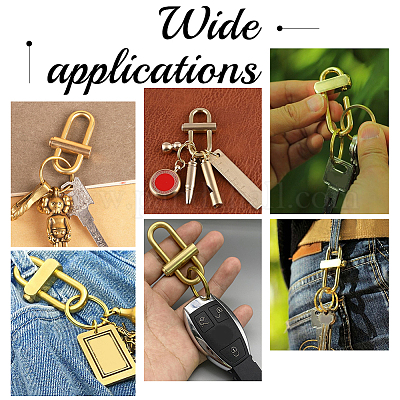 3 шт. 3 стиля латунных застежек для брелка FIND-CA0005-86-1