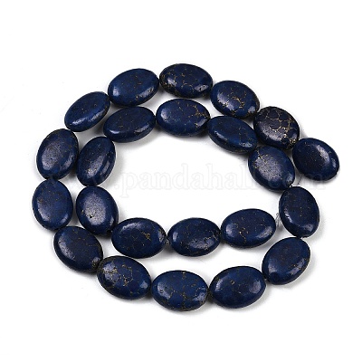 Синтетический говлит имитация лазурита бусины нити G-S393-11A-13x18-1