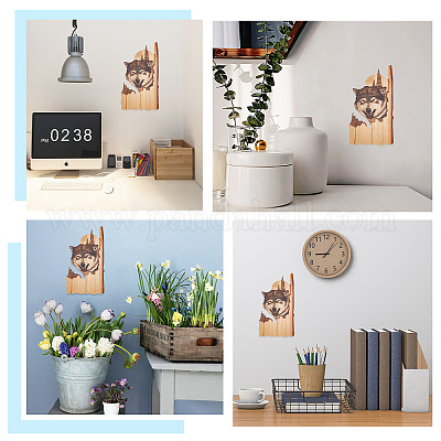 Подвесные украшения из дерева в виде животных HJEW-WH0053-08F-1