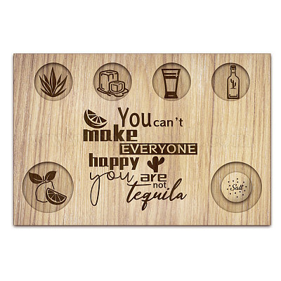 Деревянный поднос для рюмок AJEW-WH0422-012-1