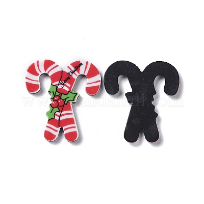 Акриловые кабошоны с принтом в рождественском стиле X-MACR-O045-01F-1