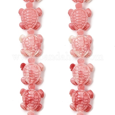 Нити синтетических бусин SHEL-Z003-04B-1