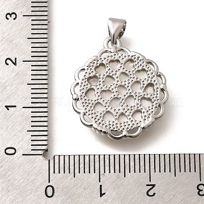 Латунь с резными подвесками из натуральных ракушек KK-Z091-05P-03-1