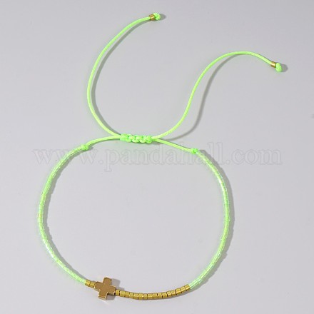 Простые браслеты из стеклянных бусин и плетеных бисера в европейском стиле для женщин MK8381-2-1