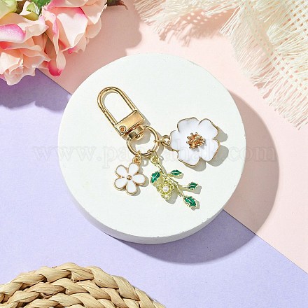 Подвески из эмали из цветочного сплава HJEW-JM02803-04-1