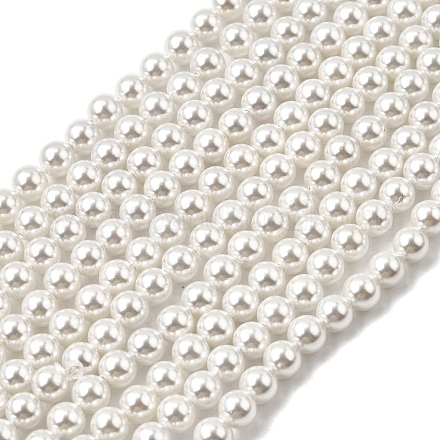 Гальванические оболочки жемчужные бусы пряди BSHE-K017-5mm-01-1
