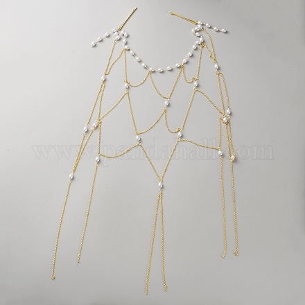 Цепочка для волос из латуни со стразами&nbsp;DIY-WH20050-34G-1