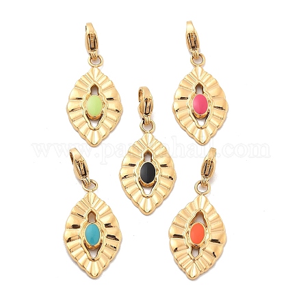 Глаз 304 нержавеющая сталь эмалированные подвесные украшения STAS-M092-02G-1