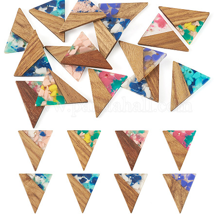 16 шт. подвески из 8-х цветов из смолы и ореха FIND-TA0006-49-1