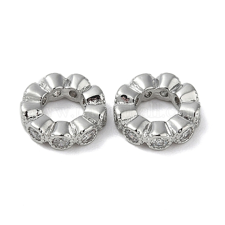 Латунные прозрачные кубические циркониевые соединительные кольца KK-U045-10P-1