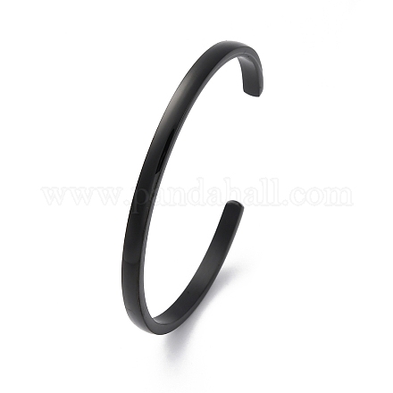 Браслеты-манжеты из нержавеющей стали 304 с ионным покрытием (IP) STAS-I110-10-4mm-B-1