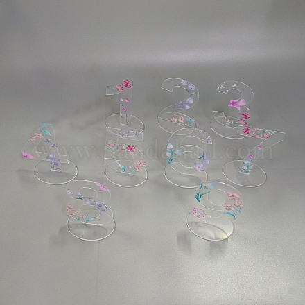 Цветочный узор акриловая цифровая доска сиденья карта сиденья DIY-WH0320-39C-1