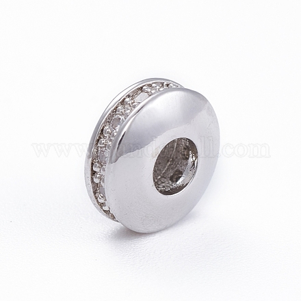 Латунные микро проложить кубического циркония бусы ZIRC-E164-03P-1