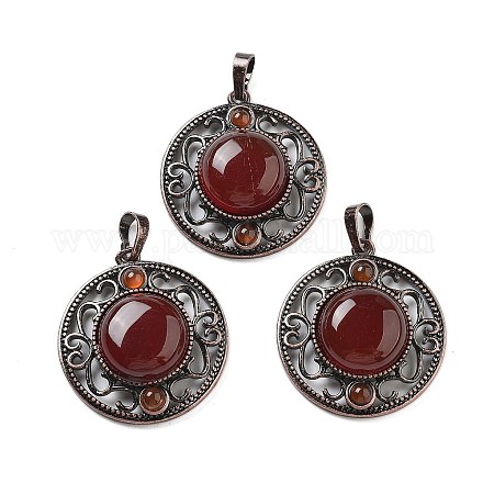 Подвески из натурального сердолика (окрашенного и нагретого) G-Q158-03A-R01-1