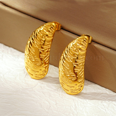 Серьги-гвоздики в форме капли из нержавеющей стали 304 для повседневной носки у женщин HH3355-1