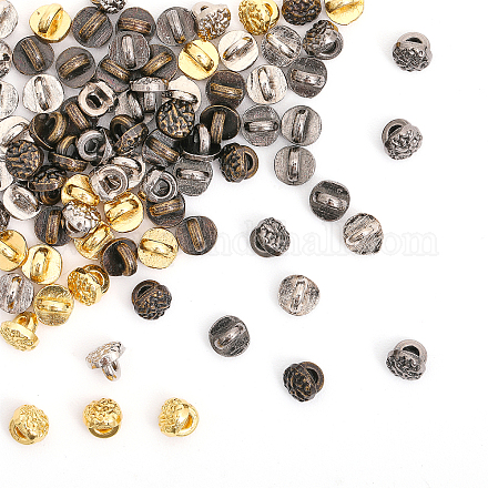 120 шт. 4-цветные мини-кнопки из сплава на ножке FIND-CA0007-48-1