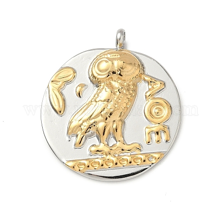 Подвески-монеты из нержавеющей стали 304 STAS-K252-19GP-1